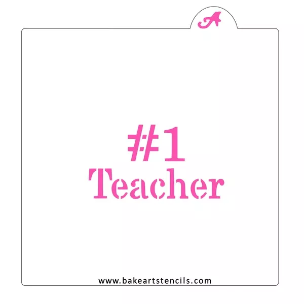# 1 Teacher Cookie Stencil
