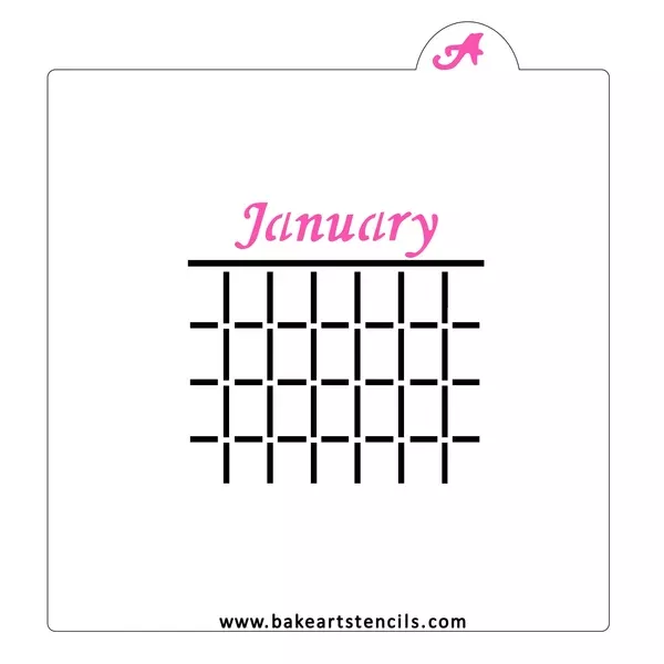 12 Month Calendar Stencil Set
