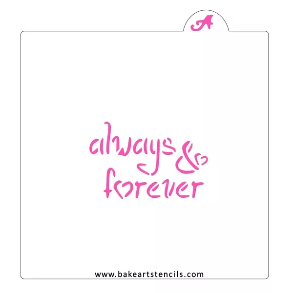 Always & Forever Cookie Stencil