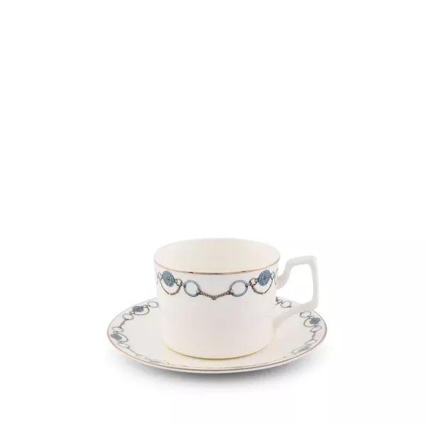 Amarillo Concho Pattern Bone China Cup and Saucer