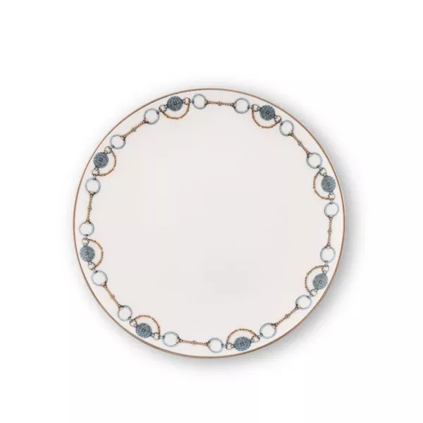 Amarillo Concho Pattern Bone China Round Bread Plate