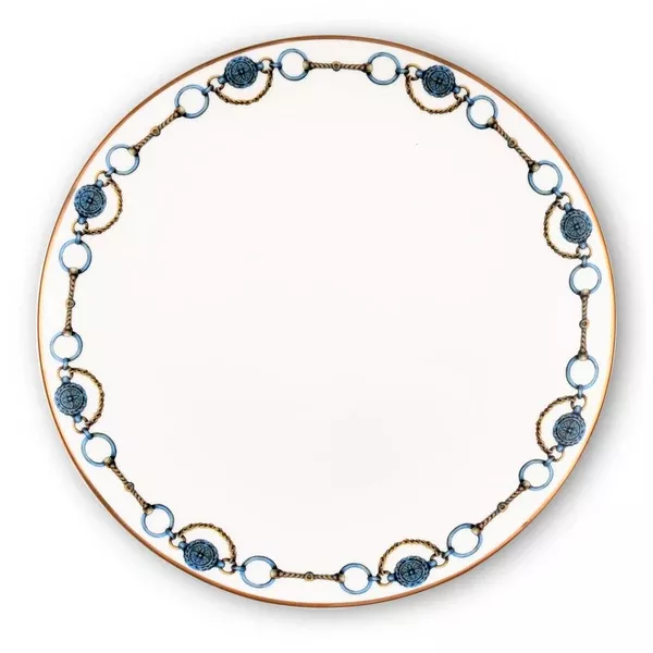 Amarillo Concho Pattern Bone China Round Dinner Plate