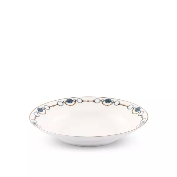 Amarillo Concho Pattern Bone China Soup Plate