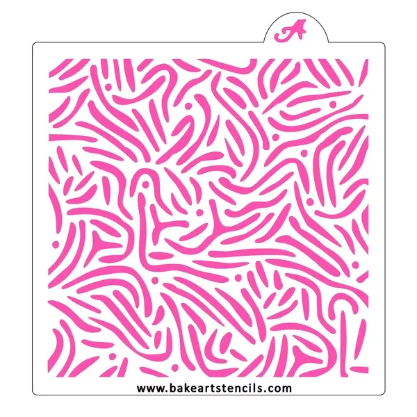 Animal Print Abstract Cookie Stencil