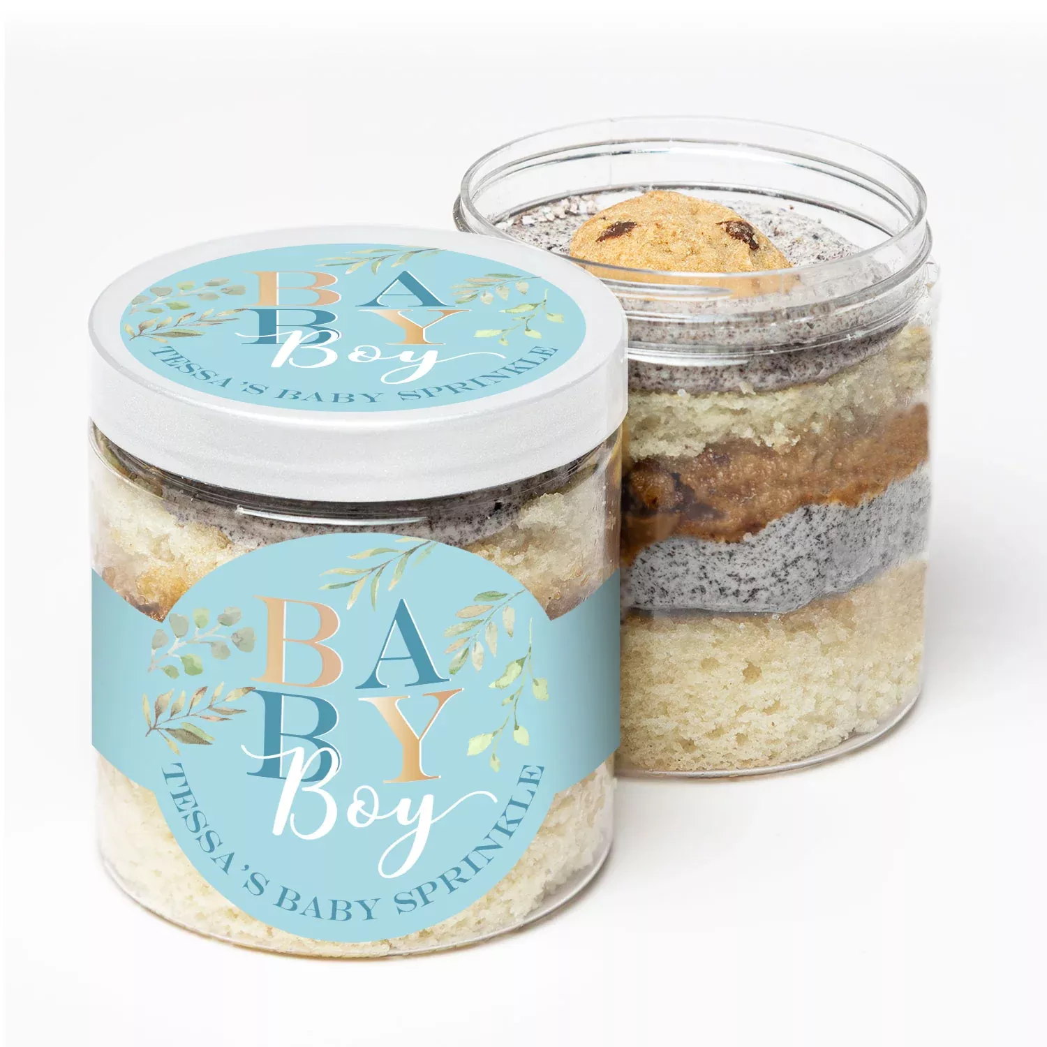 Baby Boy Leaves - Incredible Cake in a Jar