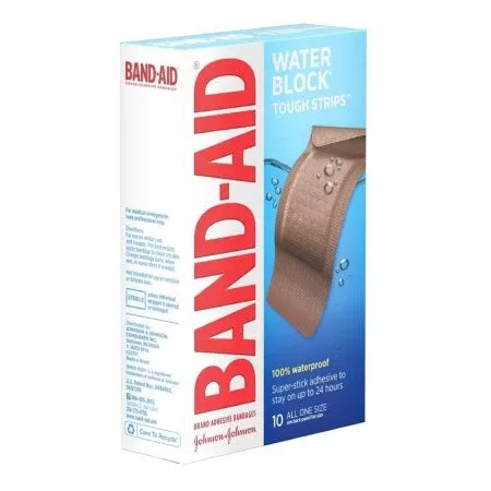 Band-Aid Adhesive Strip Water Block Tough Strips XL, 10 ct.
