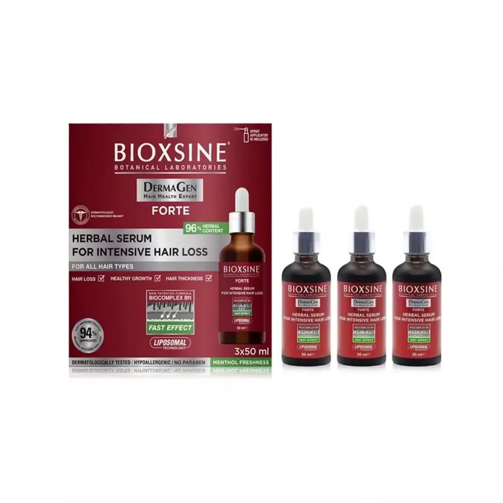 Bioxsine Forte Herbal SerumFor Intensive Hair Loss 3X50 Ml