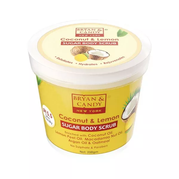 Bryan & Candy Coconut & Lemon Sugar Body Scrub - 250 gm