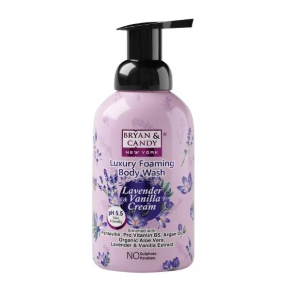 Bryan & Candy Luxury Foaming Body Wash - Lavender & Vanilla - 400 ml