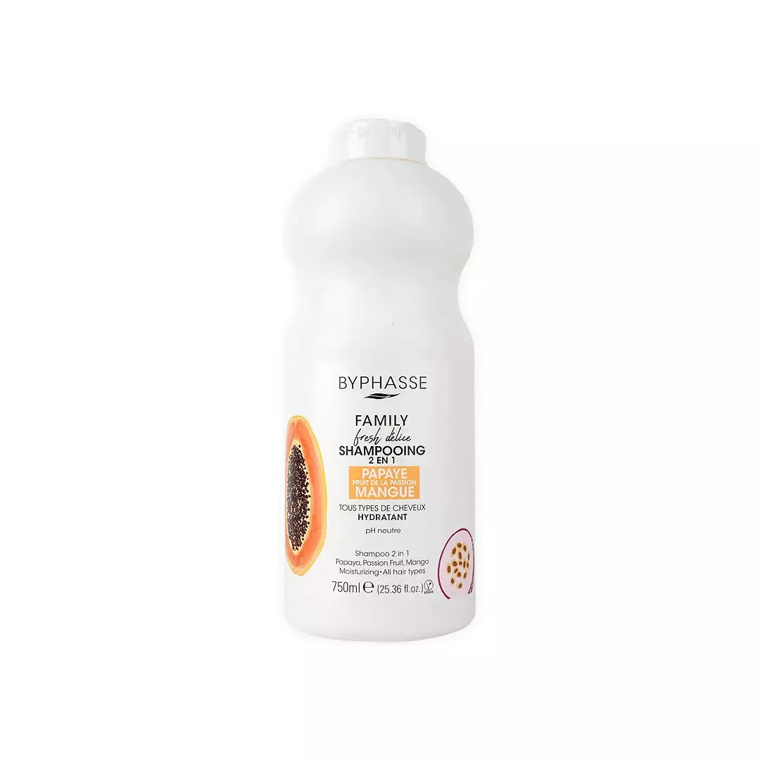 Byphasse Family Fresh Delice Shampoo 2in1 750ml-Papaya
