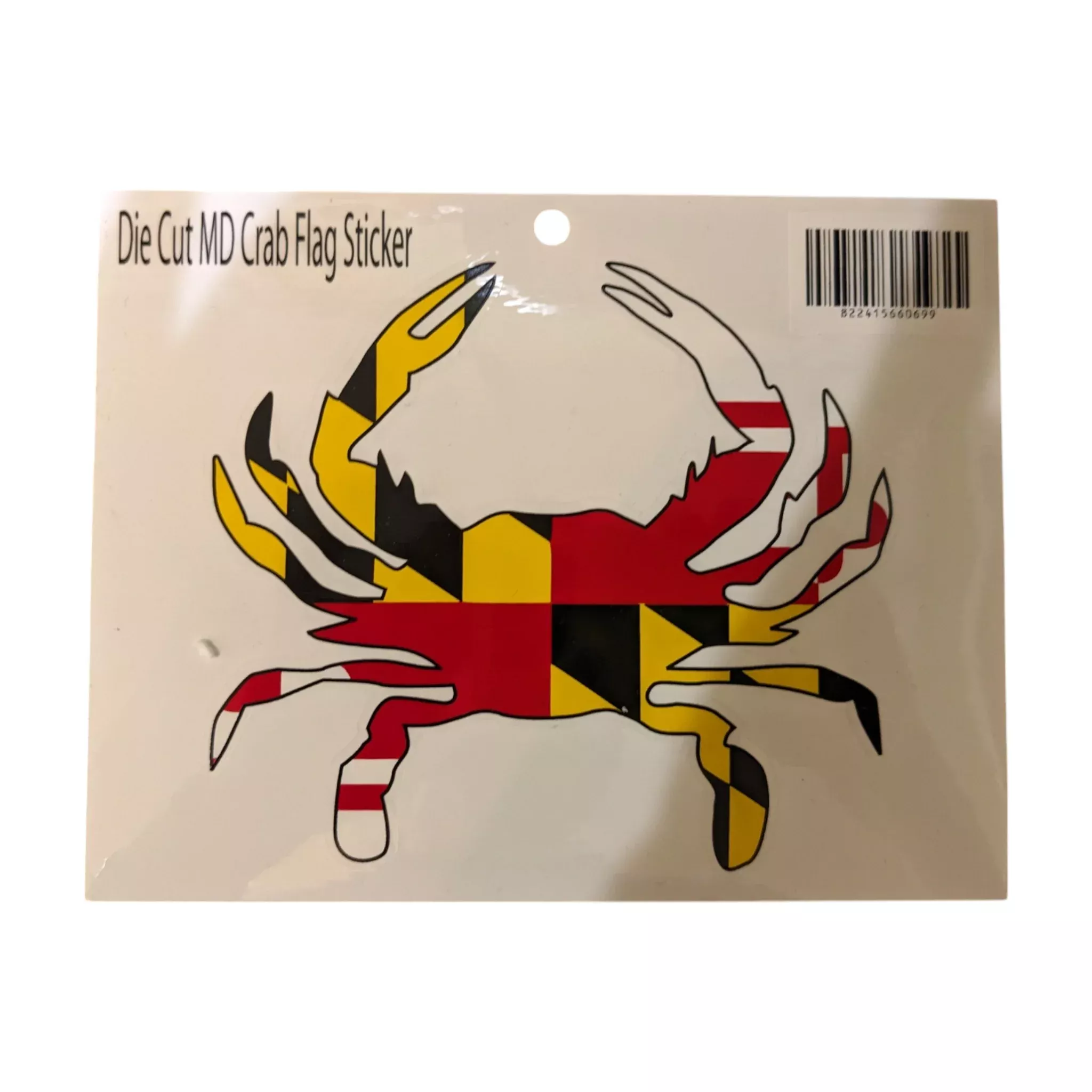 Die Cut Maryland Flag Crab Sticker