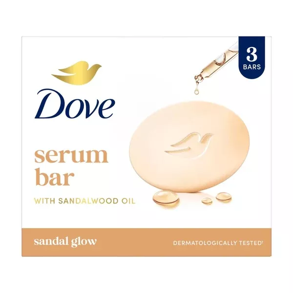 Dove Sandal Beauty Bathing Bar - For Natural Glowing Skin - 125 gm - Set of 3
