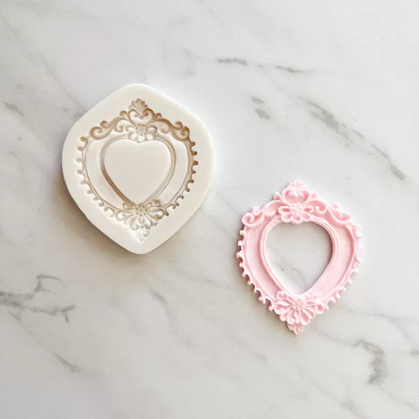 FANCY HEART FRAME MOLD
