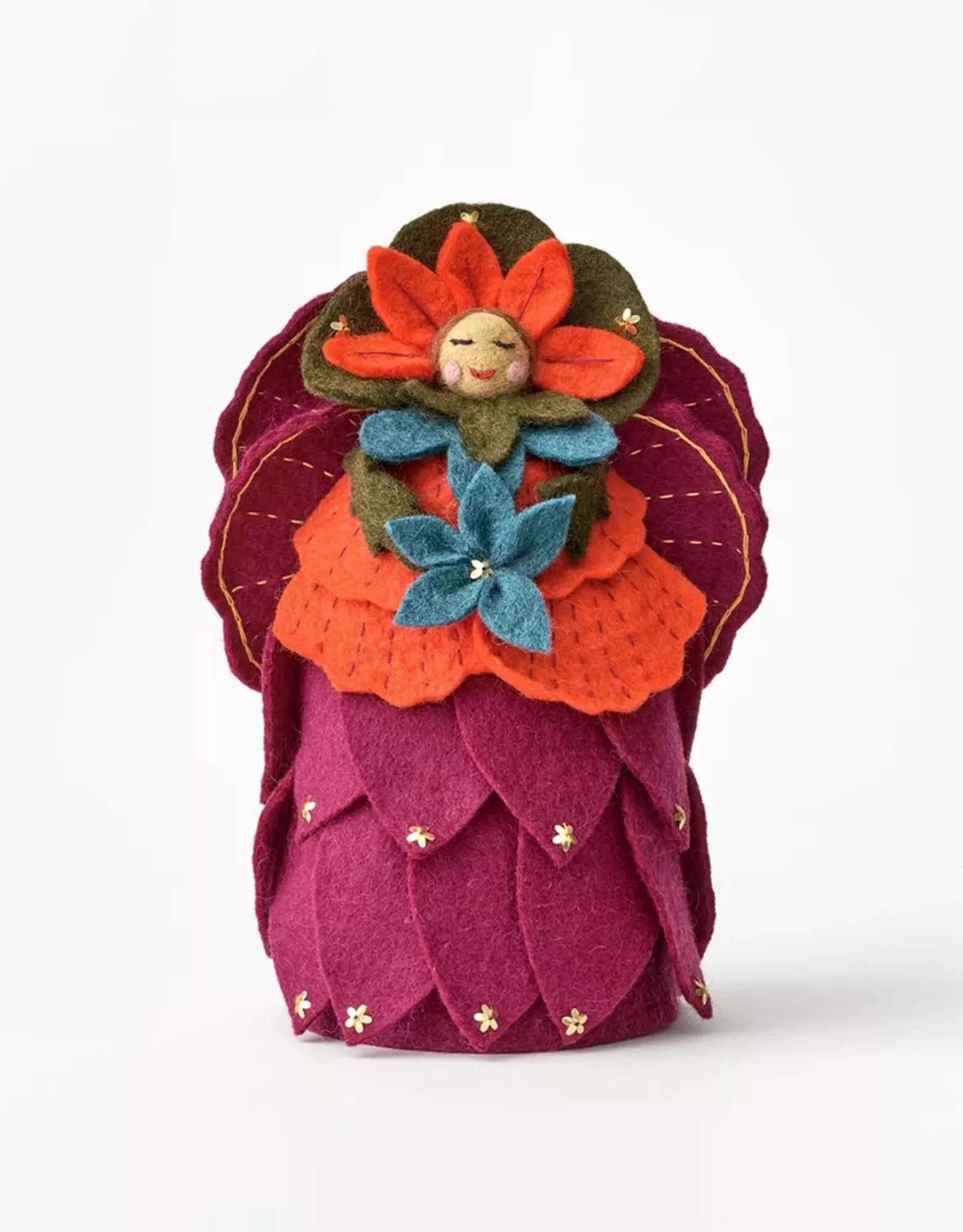 Felt Angel With Candle Tree Topper