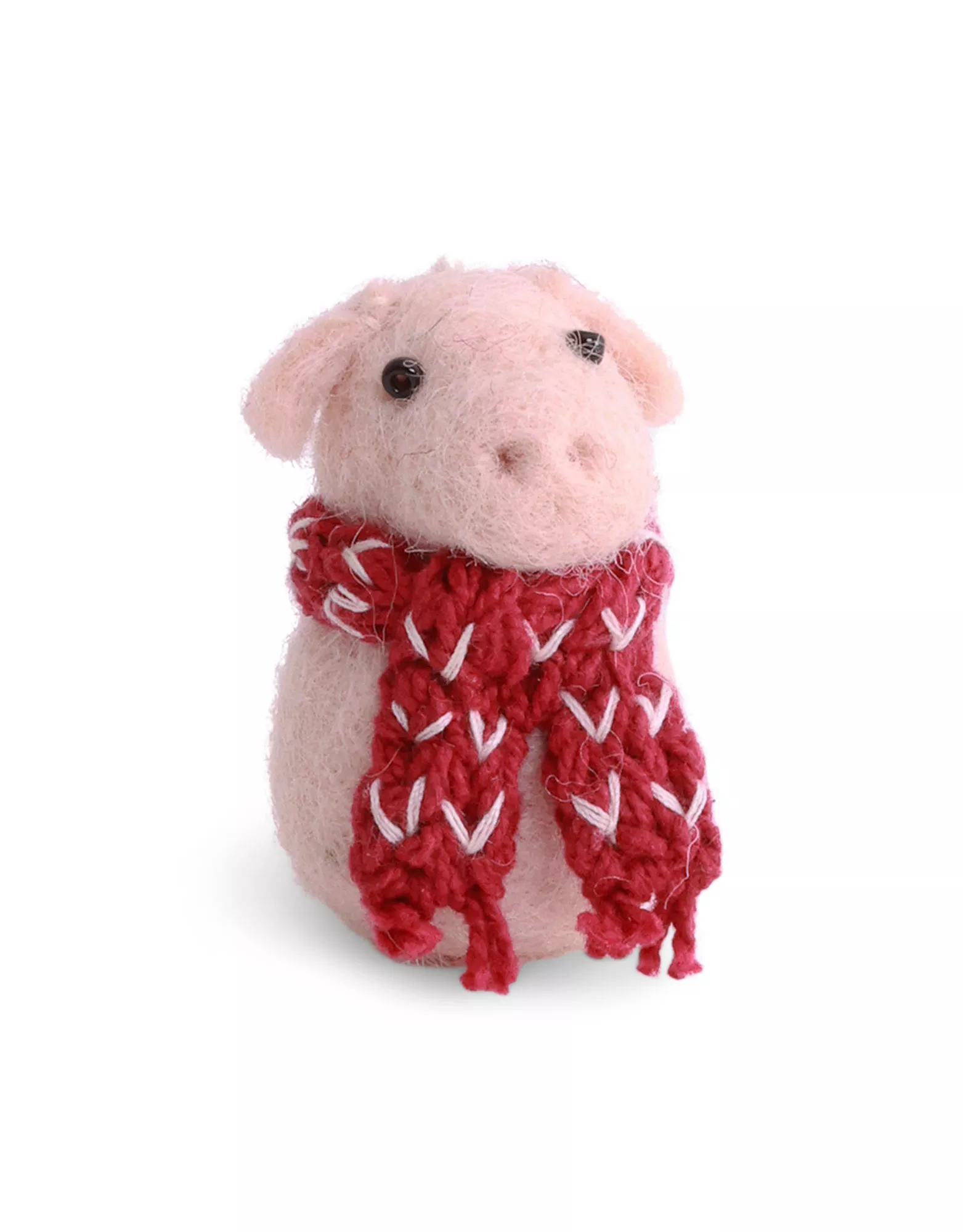 Felt Pig with Clover Ornament