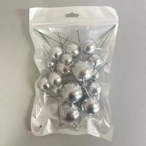 Foam Balls | Topper Set | 20 Pieces | Silver