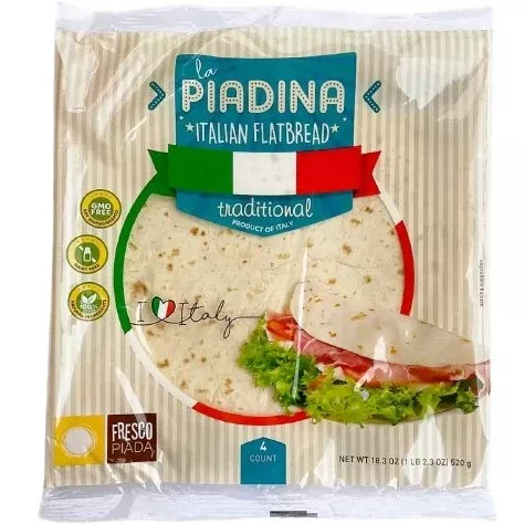 FRESCO Traditional Italian Piadina - 4 count