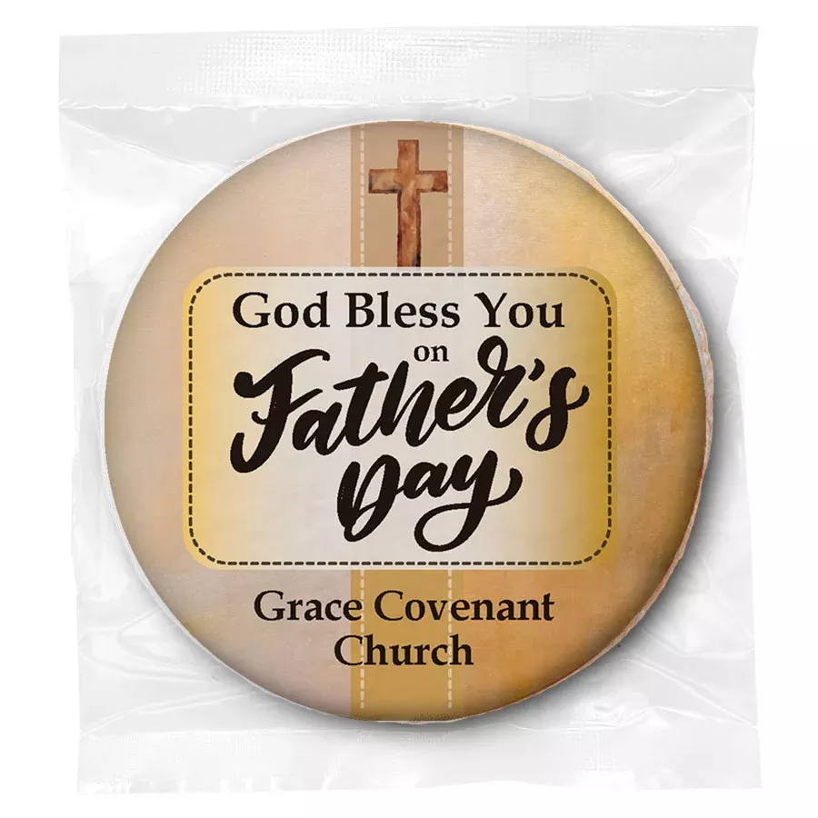 God Bless You on Father's Day - Personalized Direct Print On Round Sugar Cookie