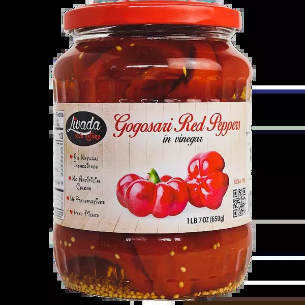 Gogosari Red Peppers in Vinegar (Livada) 650g