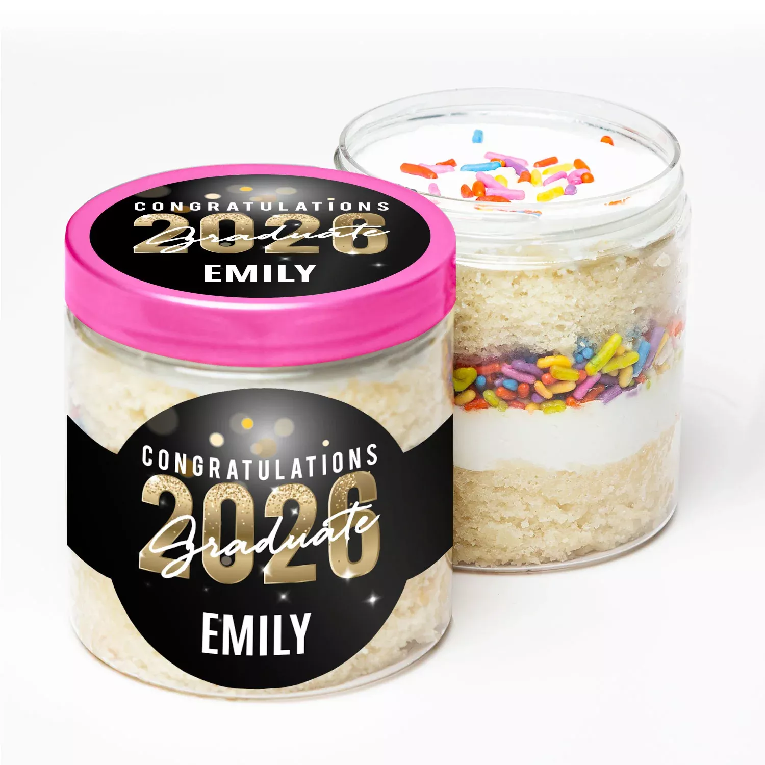 Gold Sparkle Congrats - Incredible Cake in a Jar