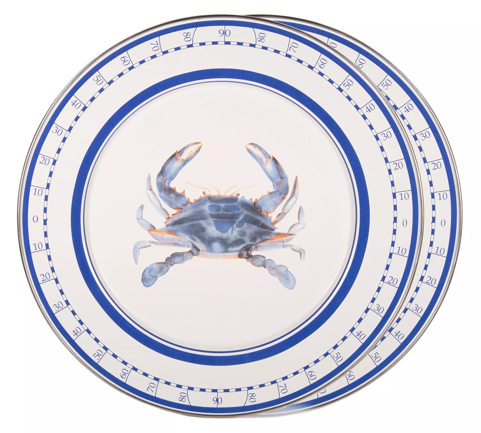 Golden Rabbit Blue Crab Charger