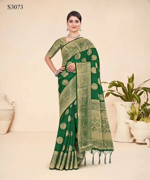 Green Viscose Weaving Designer Saree - Vandini - Free Size