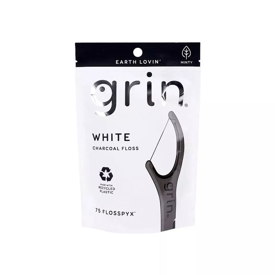 Grin White Floss Pic White 75pcs