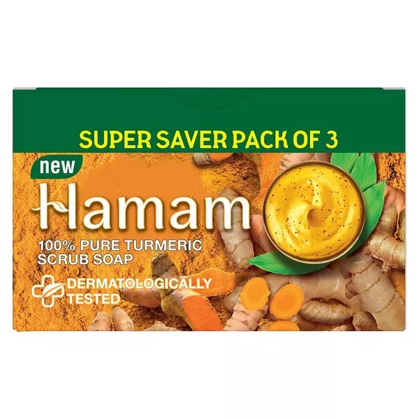 Hamam Pure Turmeric Scrub Soap - 150 gm - set of 3