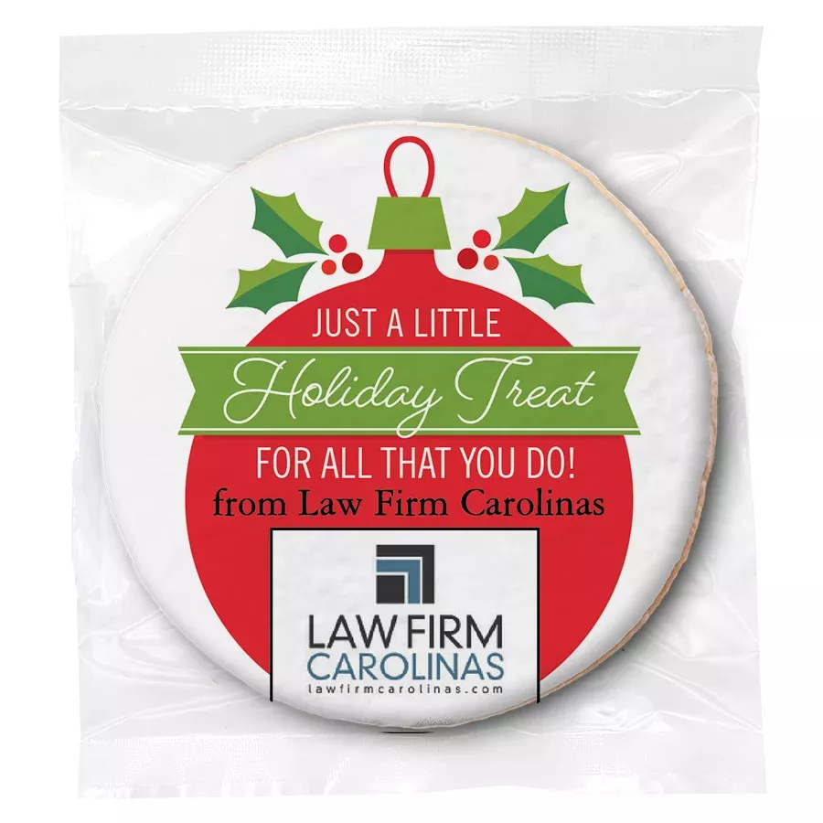 Holiday Treat Logo Upload- Personalized Direct Print On Round Sugar Cookie