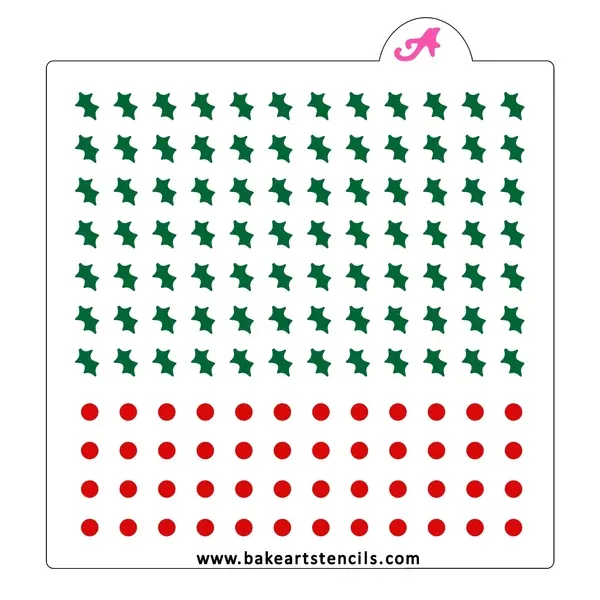 Holly Berries Sprinkles Stencil