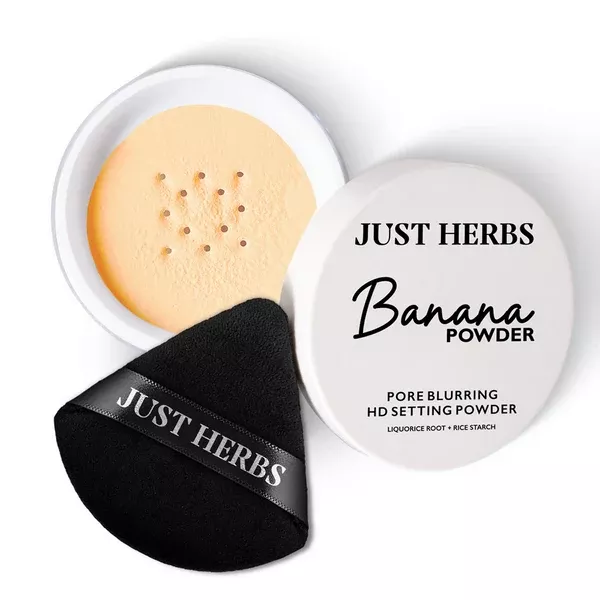 Just Herbs HD Setting Loose Powder - Yellow - 15 gm