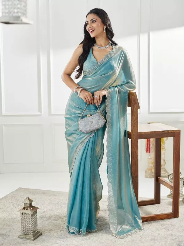 kasee Beads and Stones Pure Silk Saree - Onesize