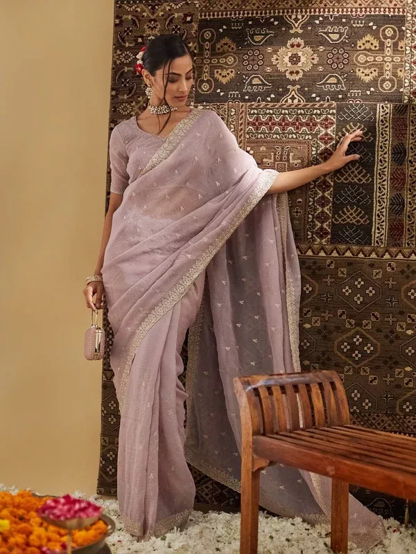 kasee Embellished Embroidered Pure Silk Saree - Onesize