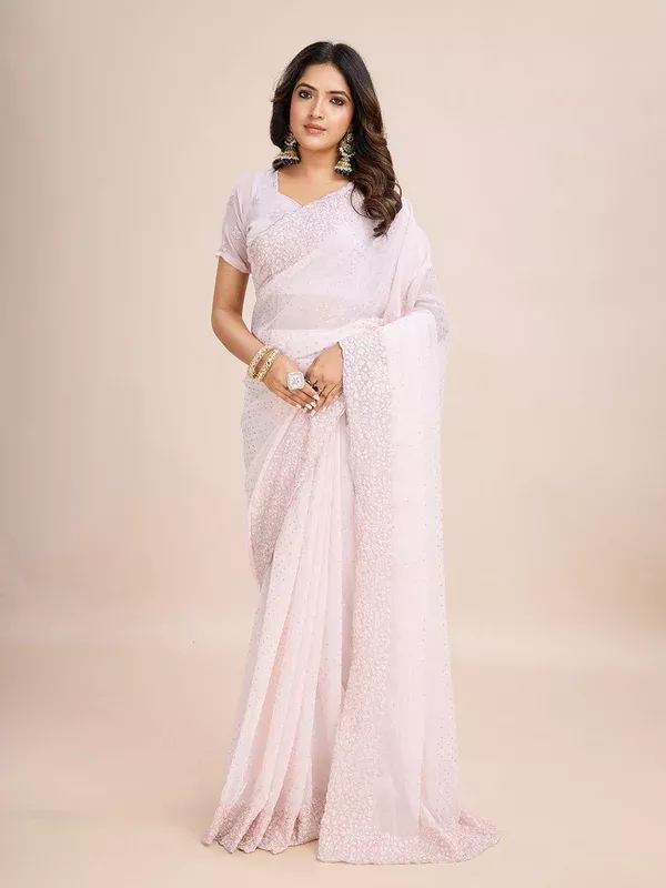 kasee Embellished Poly Georgette Ready to Wear Saree - Onesize