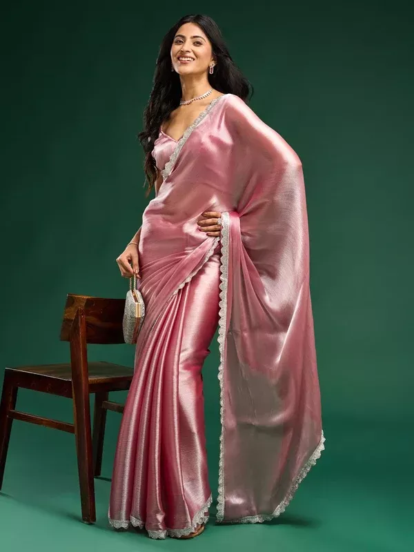 kasee Solid Embellished Saree - Onesize