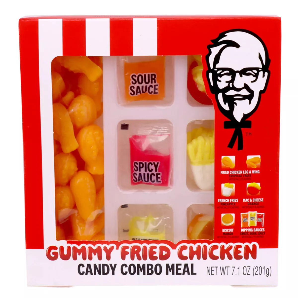 KFC Gummy Fried Chicken Candy Combo Meal 201g (Damaged Packaging)