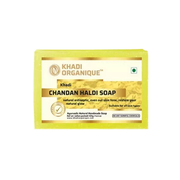 Khadi Organique Chandan Haldi Soap - 125 gm