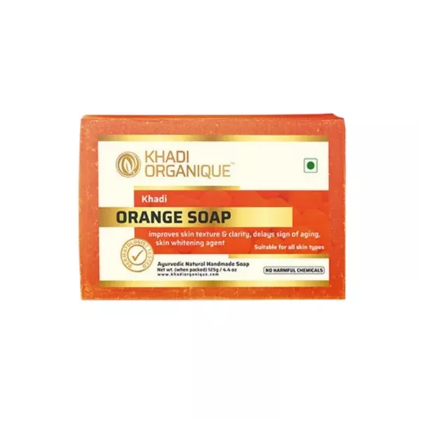Khadi Organique Orange Soap - 125 gm