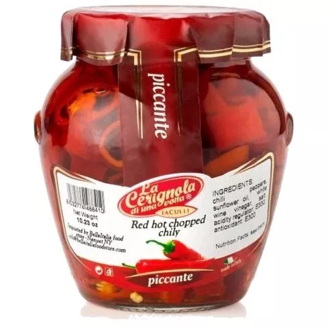 LA CERIGNOLA Chopped Chilli Peppers - 314g (10.23oz)