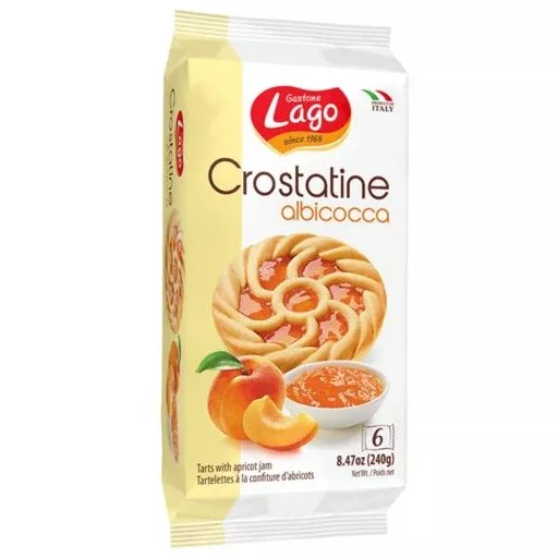 LAGO Albicocca Crostatine, Apricot Tarts - 6 count