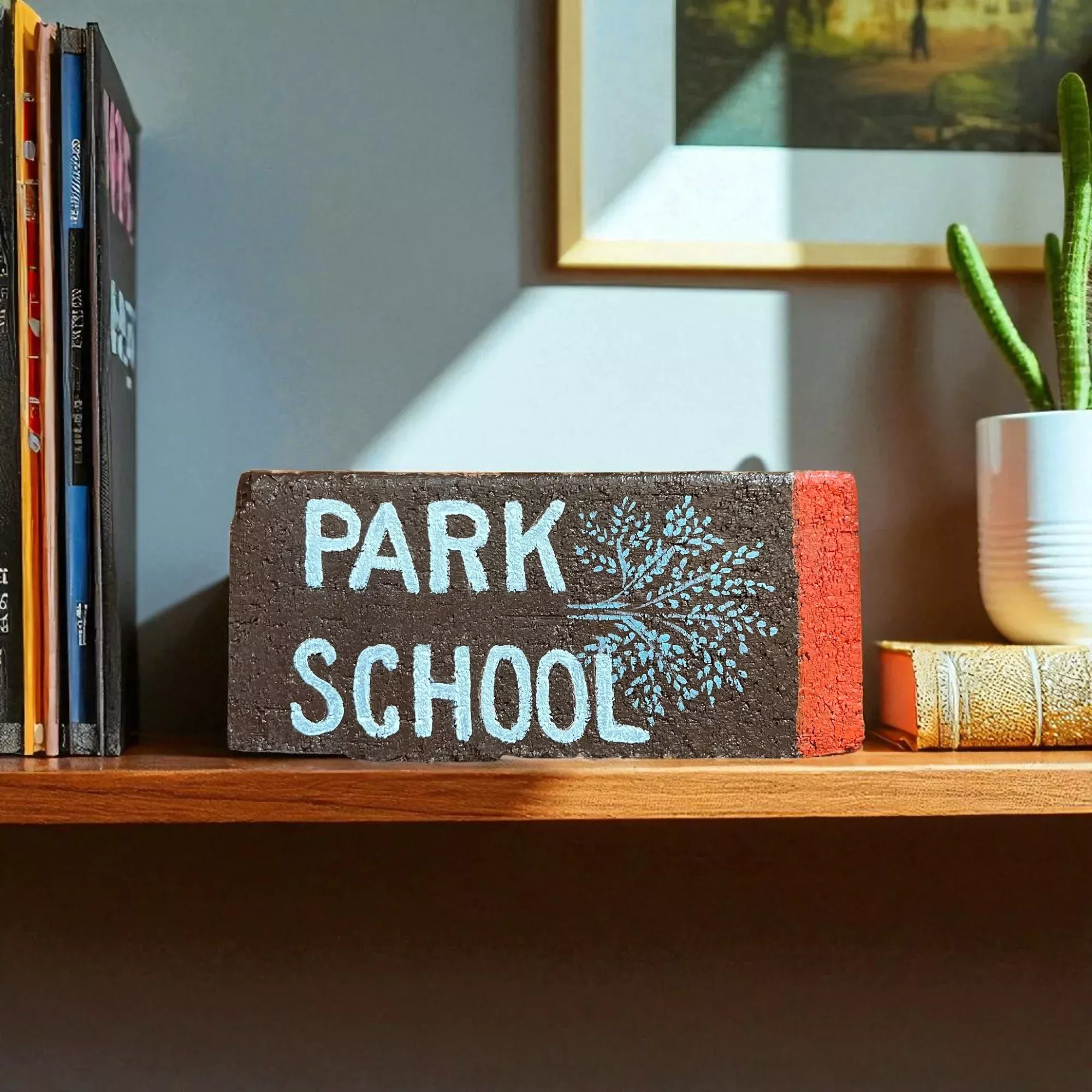 Linda Amtmann Hand Painted Brick-Park School