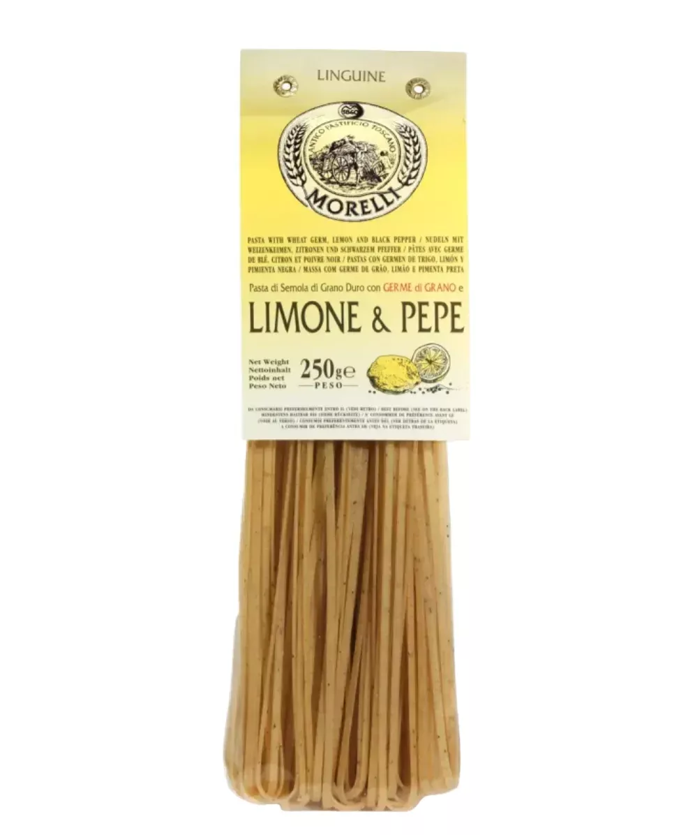 Linguine Lemon & Pepper with Wheat Germ Dried Pasta (Tuscany, Italy)