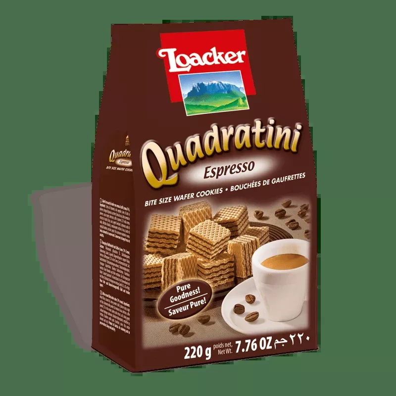 Loacker Quadratini Espresso Cube Wafers, 7.7 oz