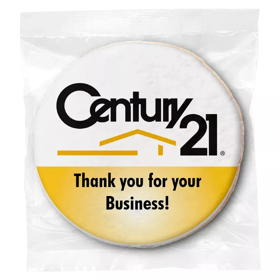 Logo Upload & Message - Personalized Direct Print On Round Sugar Cookie