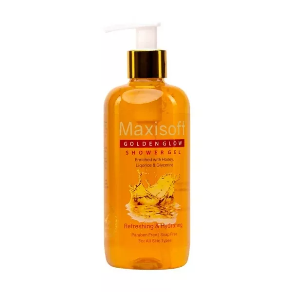 Maxisoft Golden Glow Shower Gel Refreshing & Hydrating pH Balanced - 300 ml