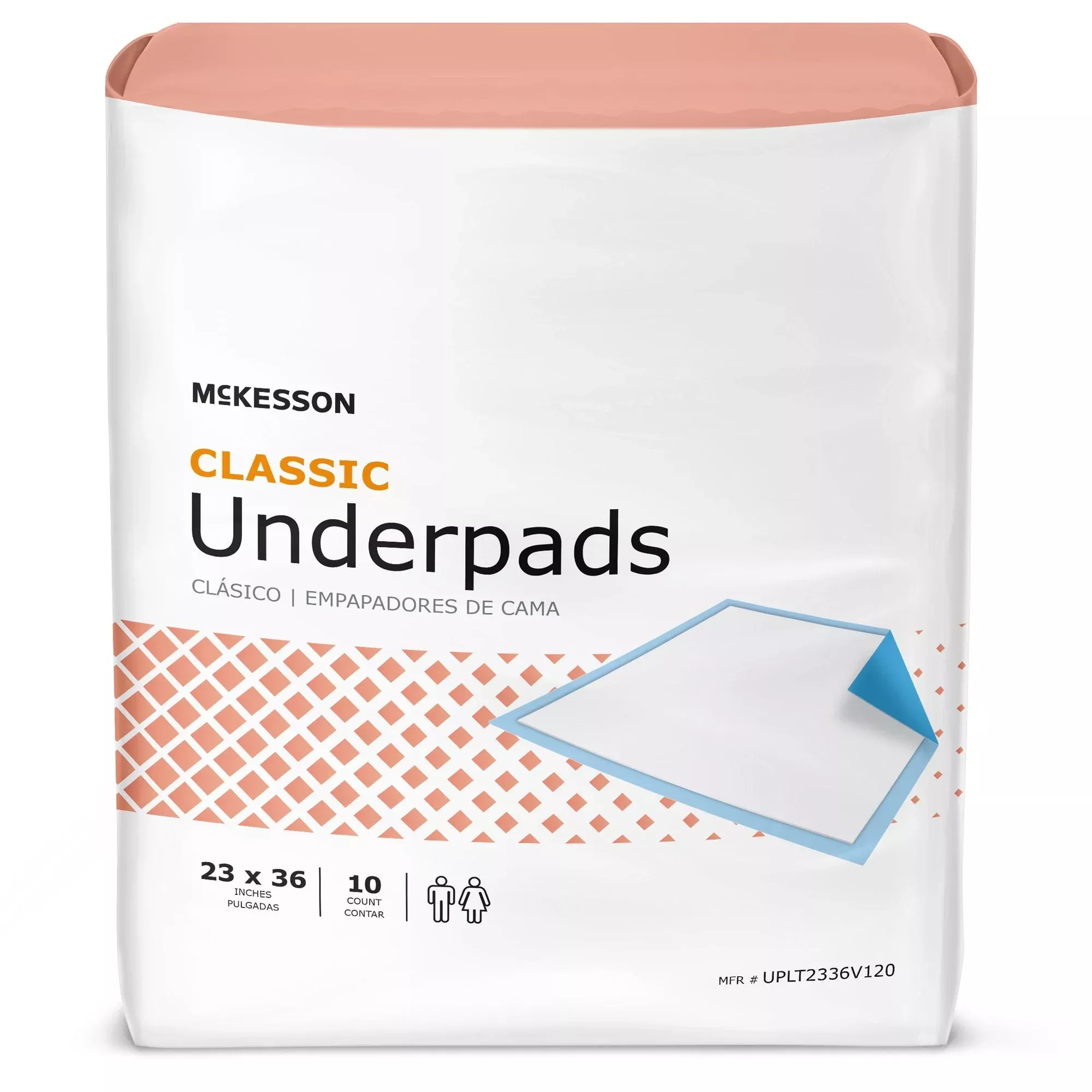 McKesson Classic Lite Underpad, 23 x 36 Inch, 120 ct