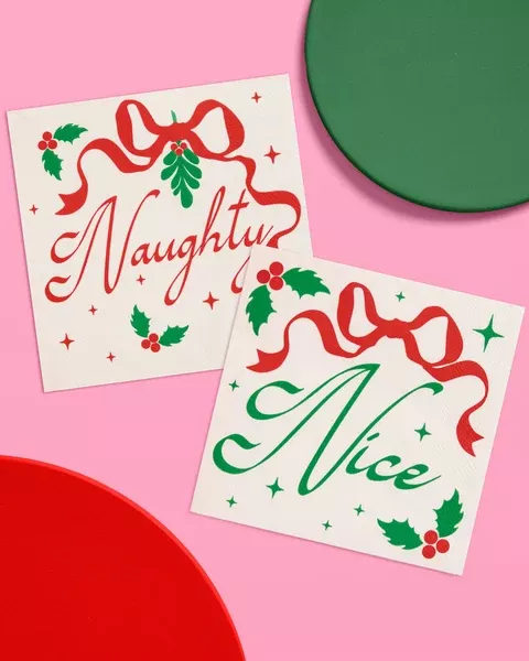Naughty or Nice Napkins - 25 paper napkins