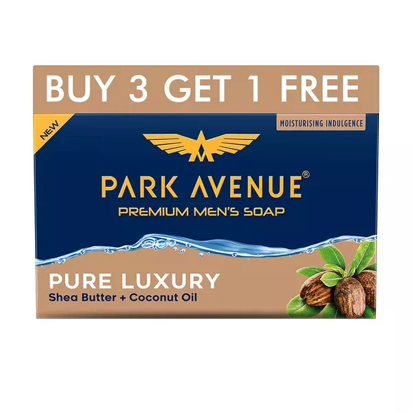 Park Avenue Premium Men’s Soap With Shea Butter + Coconut Oil - 125 gm - Set of 4