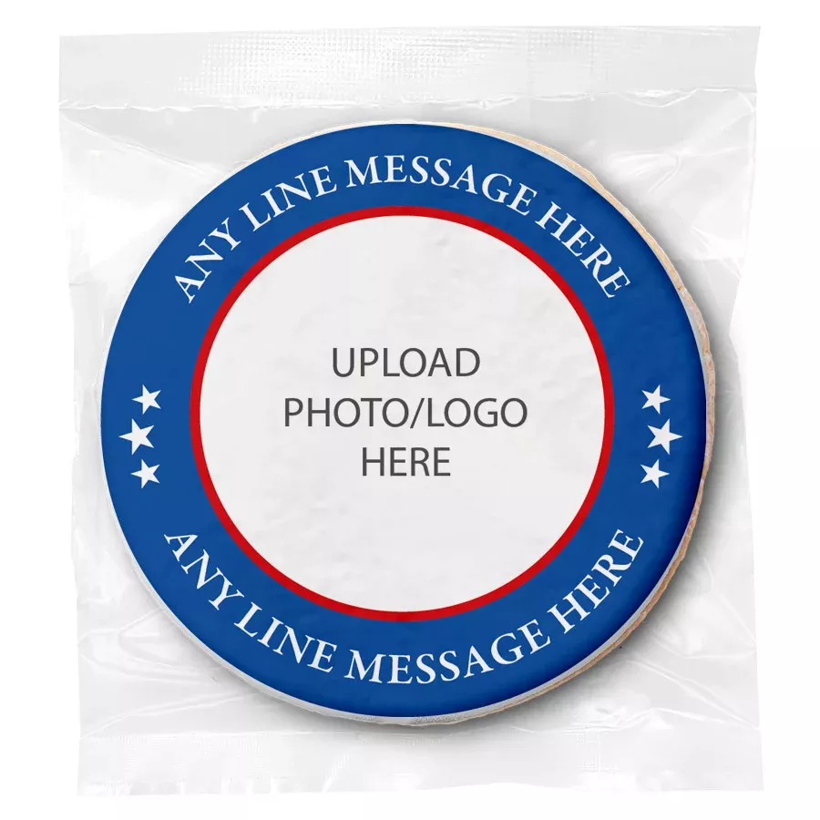 Patriotic 2-line Message & Photo/Logo Upload