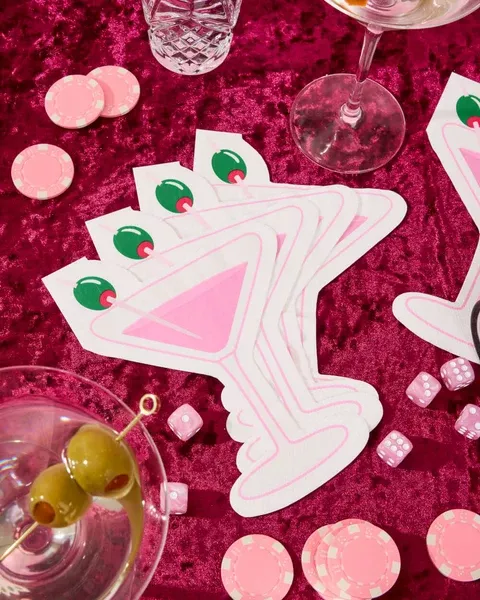 Pink Martini Napkins - 25 paper napkins